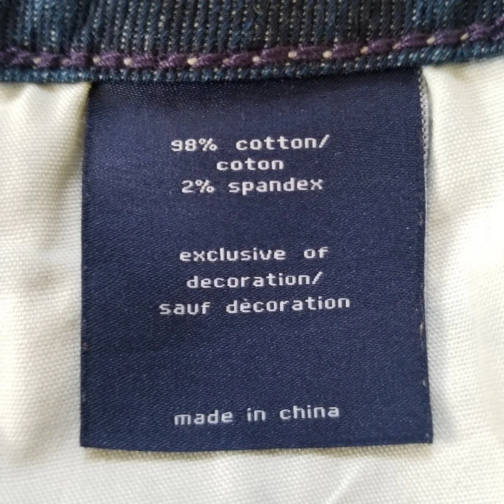 Vigoss‎ Heritage Fit Embroidered Denim Capris Size 6